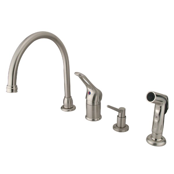 Widespread Kitchen Faucet, Brushed Nickel